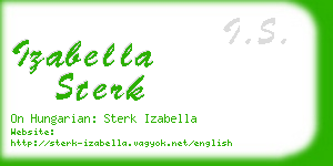 izabella sterk business card